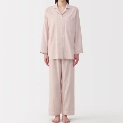 Pyjamas Et Vêtements D'Intérieur^Muji Ensemble pyjama à manches longues en gaze double pour femme