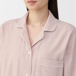Pyjamas Et Vêtements D'Intérieur^Muji Ensemble pyjama à manches longues en gaze double pour femme