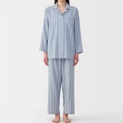 Pyjamas Et Vêtements D'Intérieur^Muji Ensemble pyjama à manches longues en gaze double pour femme