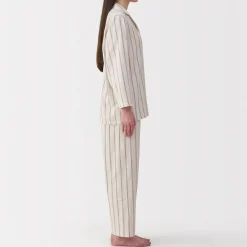 Pyjamas Et Vêtements D'Intérieur^Muji Ensemble pyjama à manches longues en gaze double pour femme