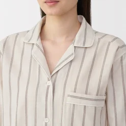 Pyjamas Et Vêtements D'Intérieur^Muji Ensemble pyjama à manches longues en gaze double pour femme