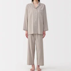 Pyjamas Et Vêtements D'Intérieur^Muji Ensemble pyjama à manches longues en gaze double pour femme