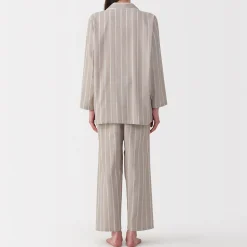 Pyjamas Et Vêtements D'Intérieur^Muji Ensemble pyjama à manches longues en gaze double pour femme