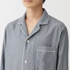 Pyjamas Et Vêtements D'Intérieur^Muji Ensemble pyjama à manches longues en gaze double pour homme