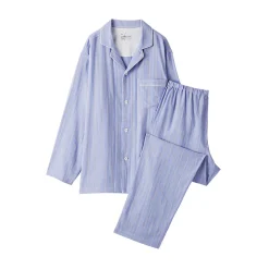Pyjamas Et Vêtements D'Intérieur^Muji Ensemble pyjama à manches longues en gaze double pour homme