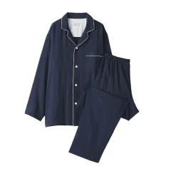 Pyjamas Et Vêtements D'Intérieur^Muji Ensemble pyjama à manches longues en gaze double pour homme