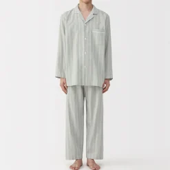 Pyjamas Et Vêtements D'Intérieur^Muji Ensemble pyjama à manches longues en gaze double pour homme
