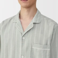 Pyjamas Et Vêtements D'Intérieur^Muji Ensemble pyjama à manches longues en gaze double pour homme
