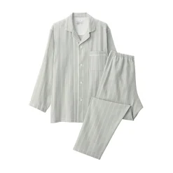 Pyjamas Et Vêtements D'Intérieur^Muji Ensemble pyjama à manches longues en gaze double pour homme