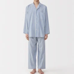 Pyjamas Et Vêtements D'Intérieur^Muji Ensemble pyjama à manches longues en gaze double pour homme