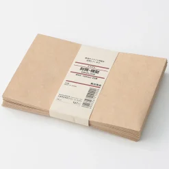 Fournitures De Bureau^Muji Enveloppe en papier kraft 94 x 140mm ‐ Lot de 20