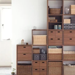 Étagères Modulables En Bois^Muji Etagère additionnelle en noyer ‐ 2 niveaux (Dont Eco‐part. 0,82 €)