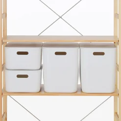 Étagères En Pin Et En Acier^Muji Etagère en pin large ‐ 5 niveaux