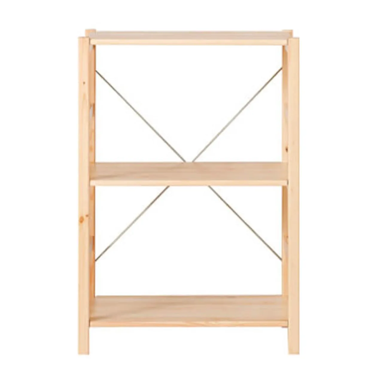 Étagères En Pin Et En Acier^Muji Etagère en pin étroite ‐ 3 niveaux