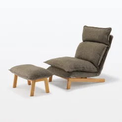 Canapés Et Repose-Pieds^Muji Fauteuil inclinable à dossier haut – Marron
