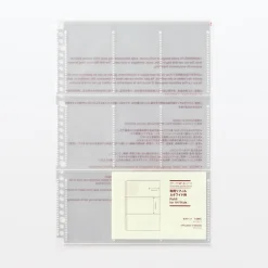 Classeurs^Muji Feuilles porte‐photo de recharge pour format A4 large ‐ 9 pochettes, format photo instantanée