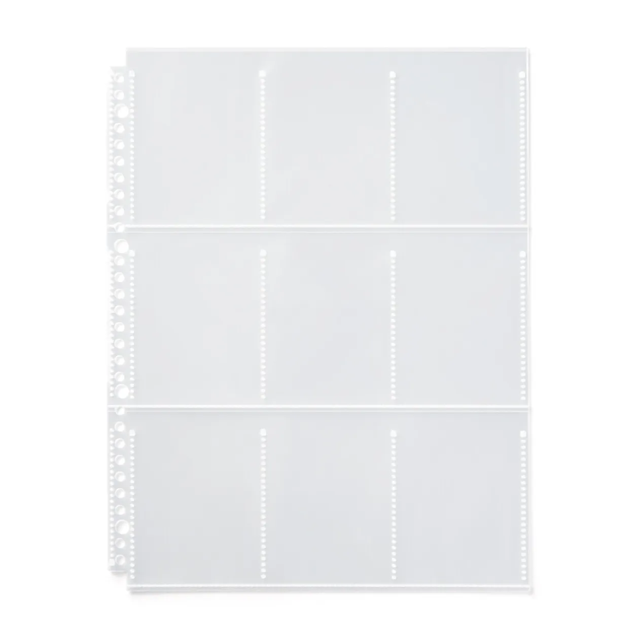 Classeurs^Muji Feuilles porte‐photo de recharge pour format A4 large ‐ 9 pochettes, format carte à collectionner