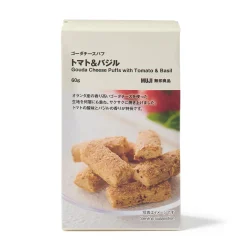 Chips, Snacks Et Fruits À Coque^Muji Feuilletés au fromage Gouda au basilic et à la tomate