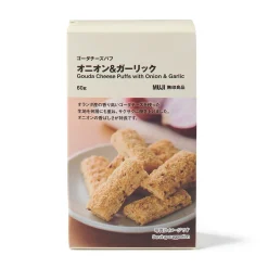 Chips, Snacks Et Fruits À Coque^Muji Feuilletés au fromage Gouda à l'ail et à l'oignon