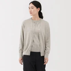Pulls Et Cardigans^Muji Gilet en Laine à Maille Fine Femme