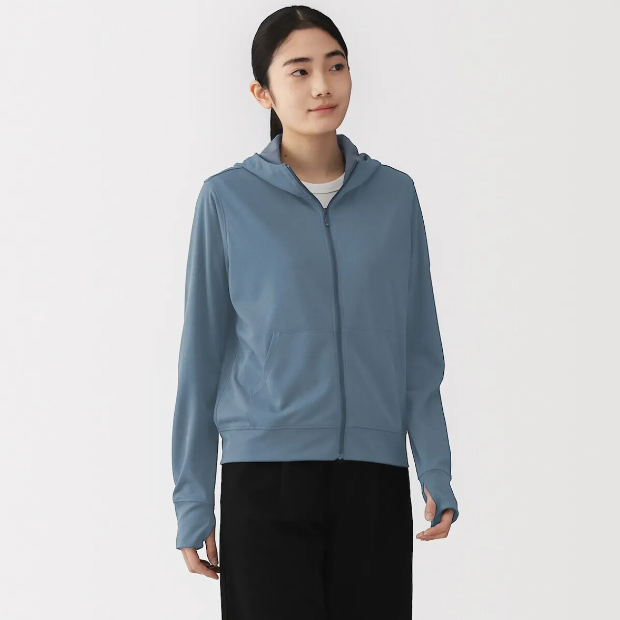 Hoodies Et Sweatshirts^Muji Haut à capuche et fermeture éclair Quick Dry pour femme