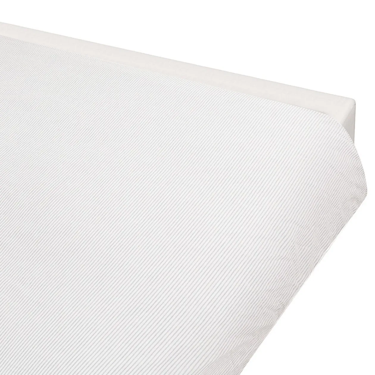 Draps De Lit^Muji Housse de couette en coton délavé ‐ 240 x 220 cm, Rayé