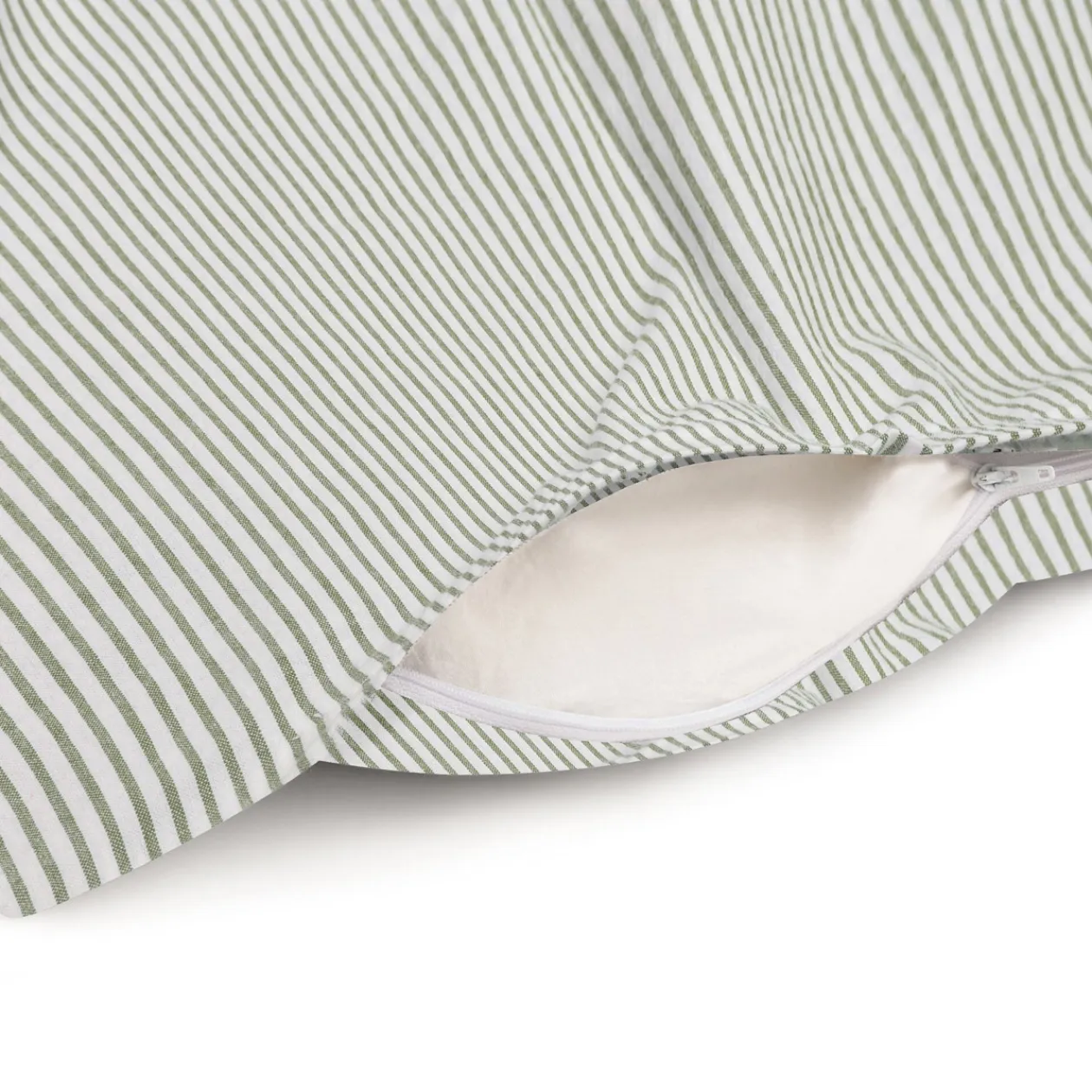 Draps De Lit^Muji Housse de couette en coton délavé ‐ 240 x 220 cm, Rayé