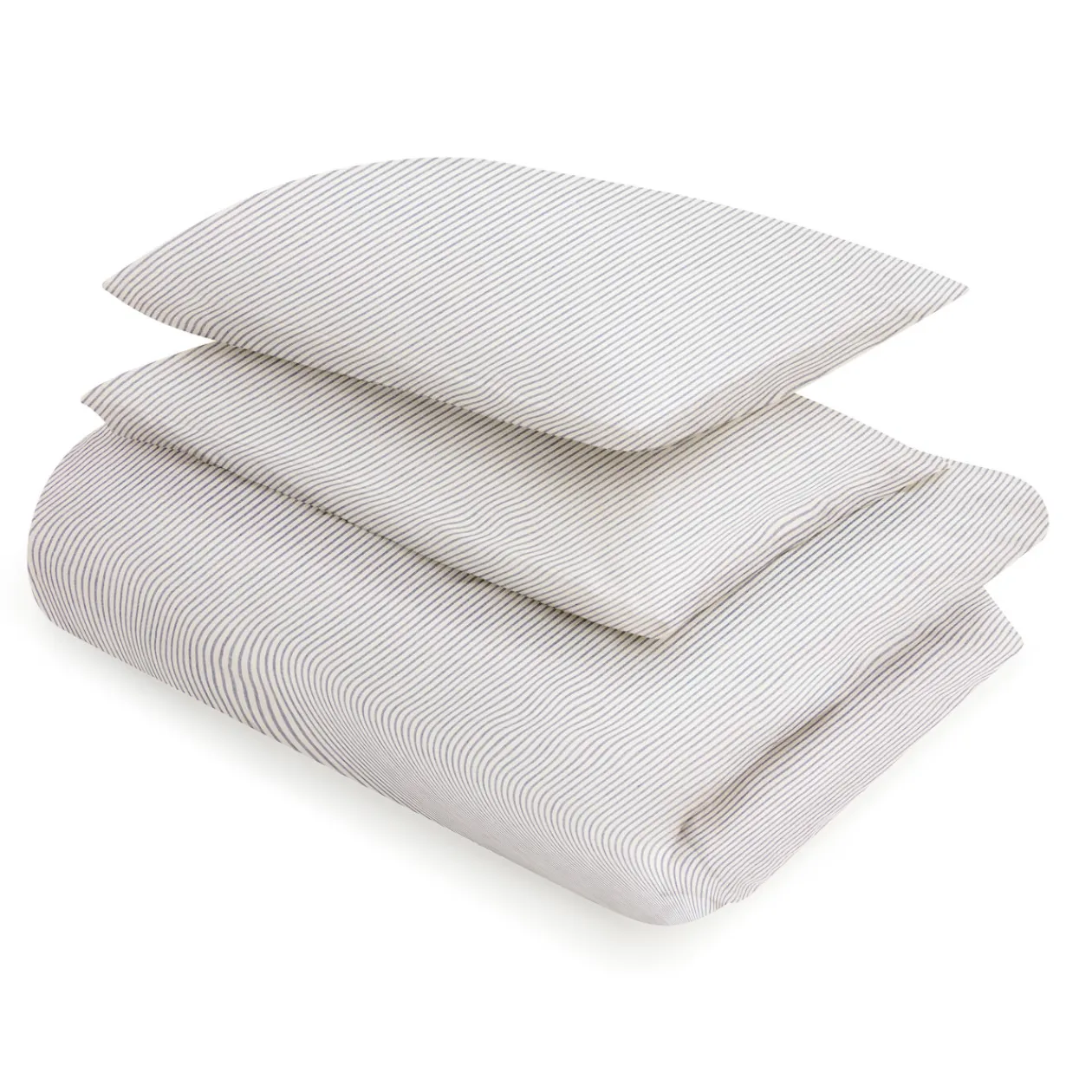 Draps De Lit^Muji Housse de couette en coton délavé ‐ 240 x 220 cm, Rayé
