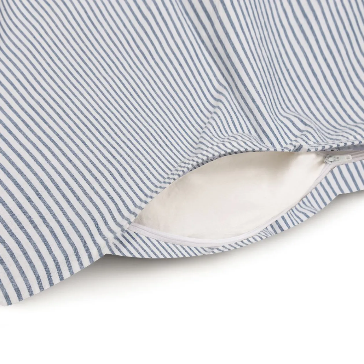 Draps De Lit^Muji Housse de couette en coton délavé ‐ 240 x 220 cm, Rayé