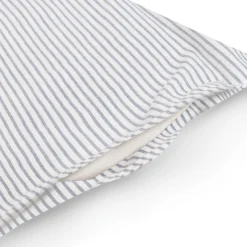Draps De Lit^Muji Housse de couette en coton délavé ‐ 210 x 210 cm, Rayé