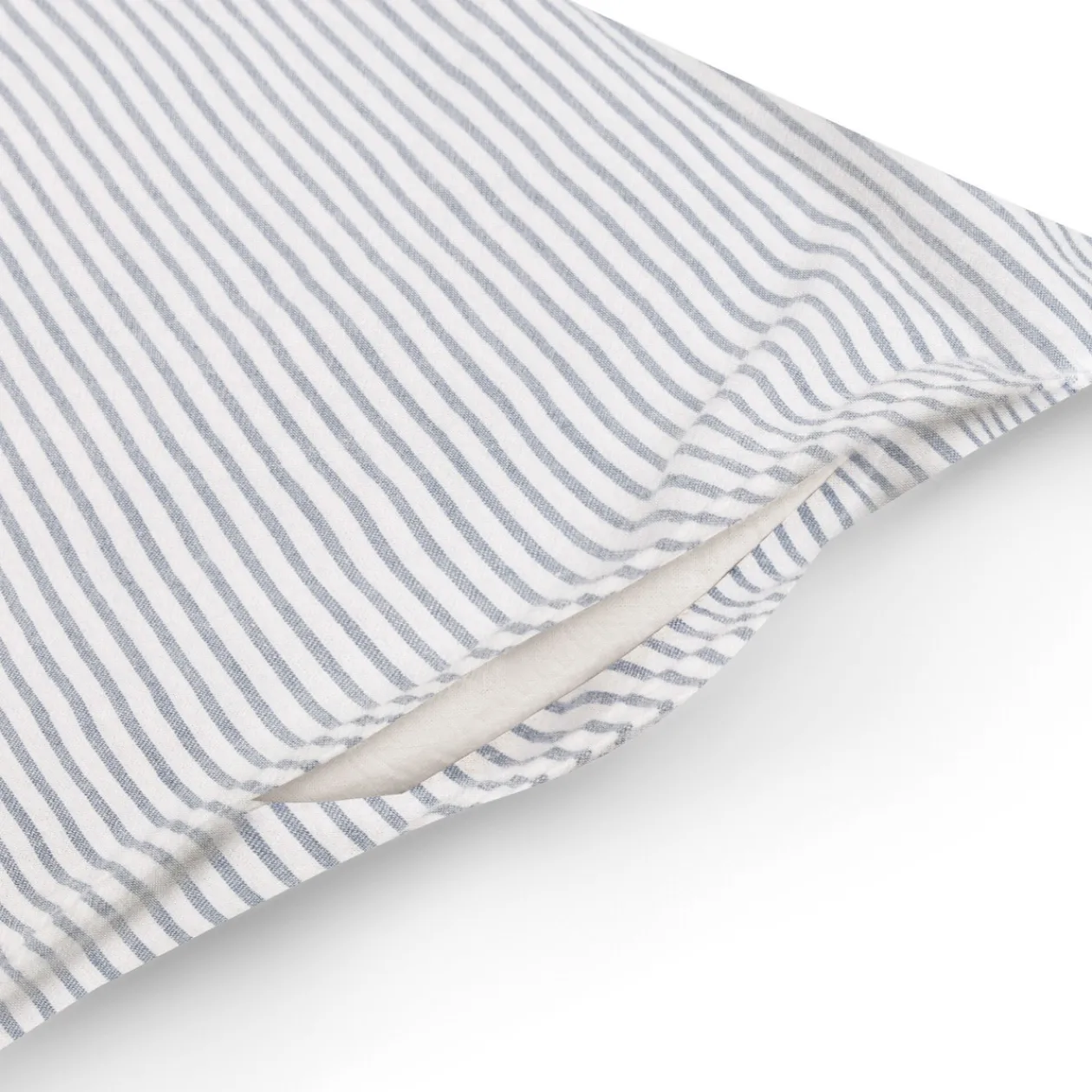 Draps De Lit^Muji Housse de couette en coton délavé ‐ 210 x 210 cm, Rayé