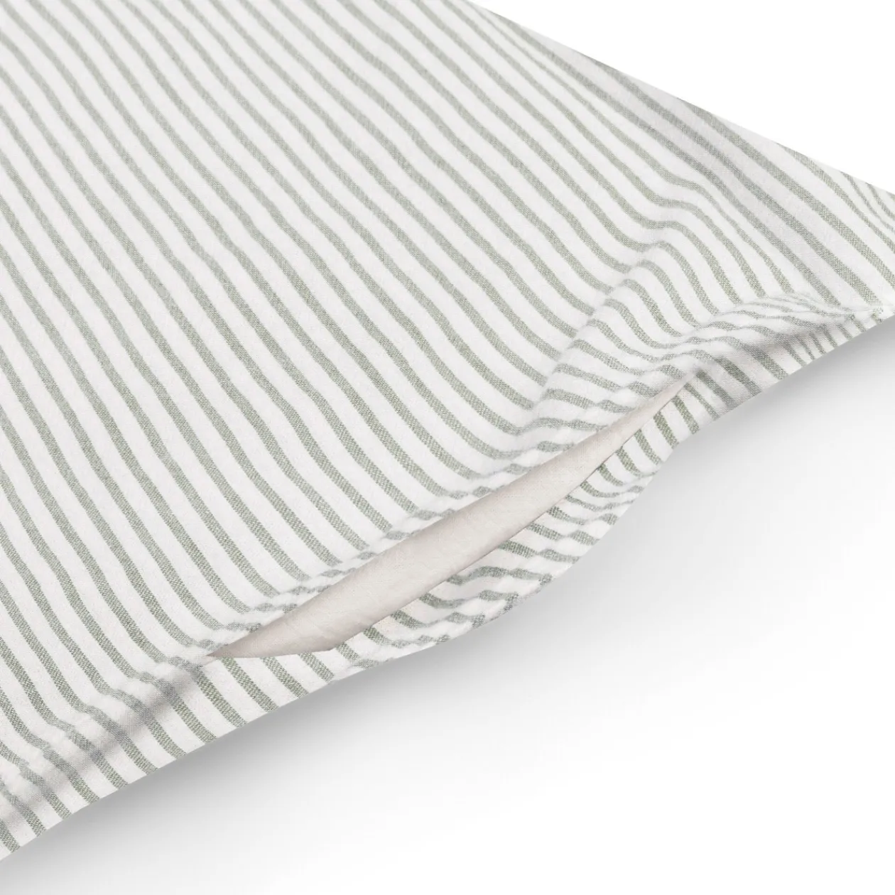 Draps De Lit^Muji Housse de couette en coton délavé ‐ 210 x 210 cm, Rayé