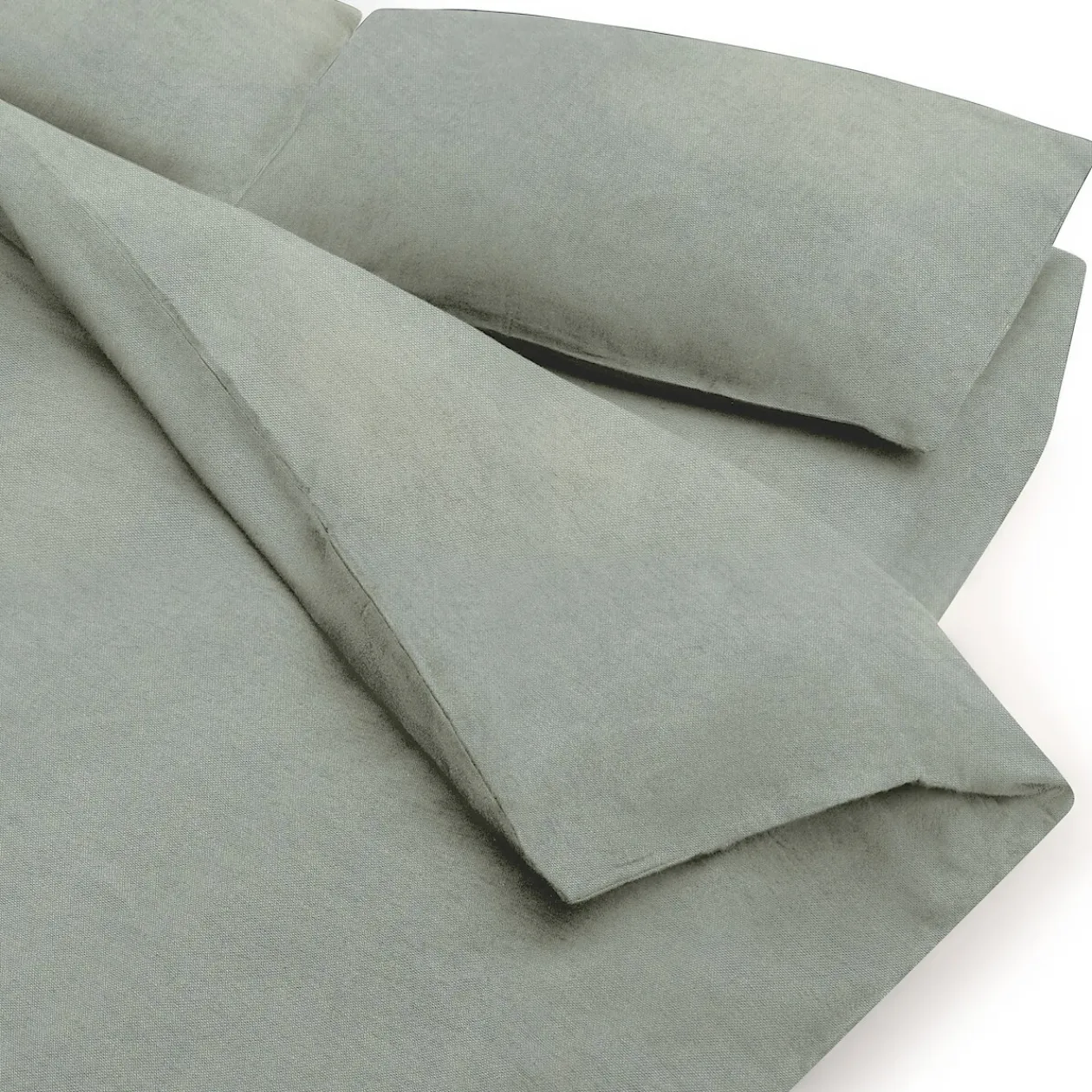 Draps De Lit^Muji Housse de couette en coton délavé ‐ 210 x 210 cm