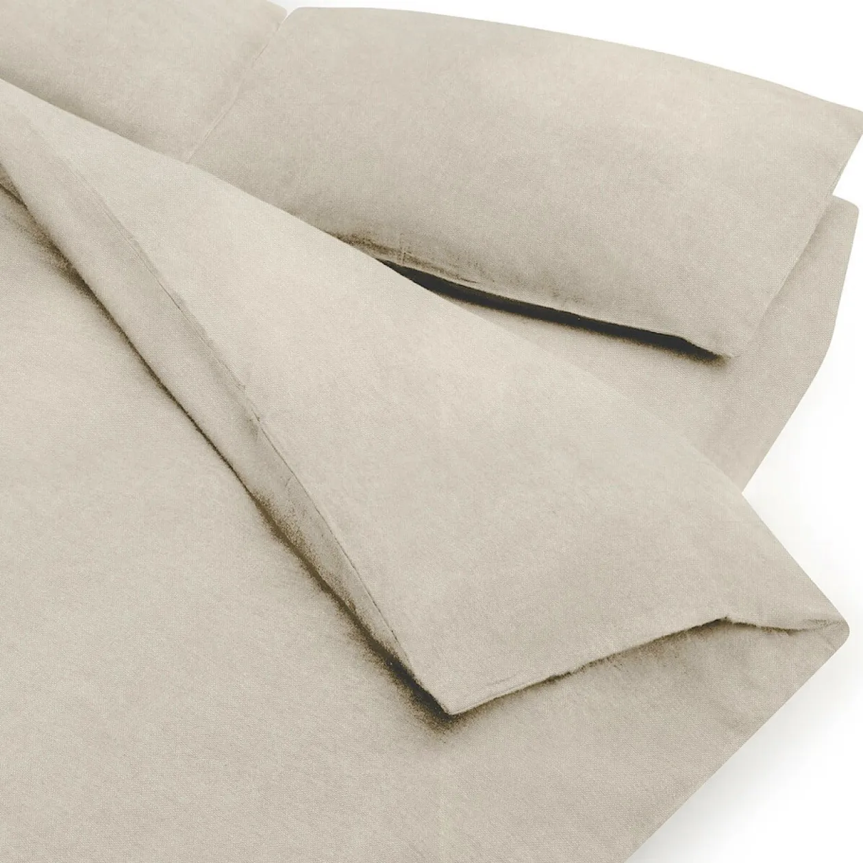 Draps De Lit^Muji Housse de couette en coton délavé ‐ 260 x 220 cm