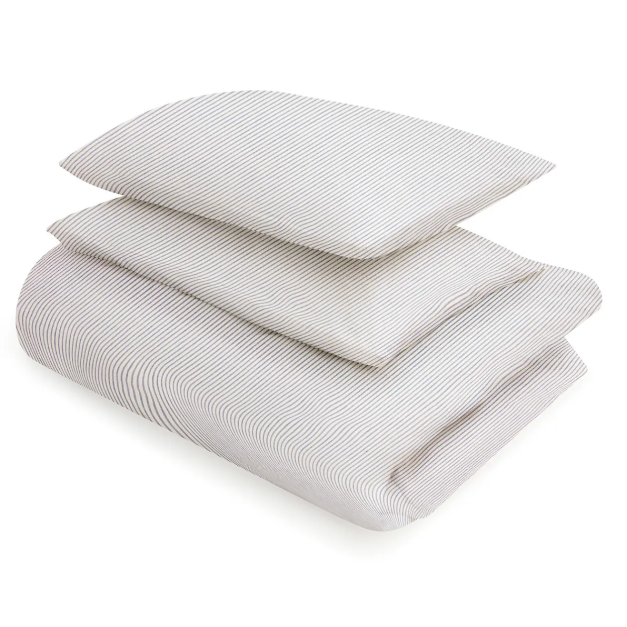 Draps De Lit^Muji Housse de couette en coton délavé ‐ 150 x 210 cm, Rayé