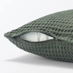 Coussins Et Plaids^Muji Housse de coussin gaufrée en coton biologique lavé
