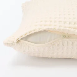 Coussins Et Plaids^Muji Housse de coussin gaufrée en coton biologique lavé