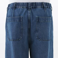 Pantalons Et Shorts^Muji Jean coupe droite en denim mélangé kapok pour homme