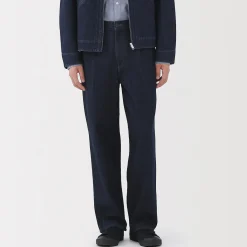 Pantalons Et Shorts^Muji Jean coupe droite en denim mélangé kapok pour homme