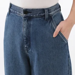 Pantalons, Jupes Et Shorts^Muji Jean denim coupe large en kapok mélangé pour femme