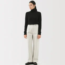 Pantalons, Jupes Et Shorts^Muji Jean en coton recyclé pour femme Blanc Cassé