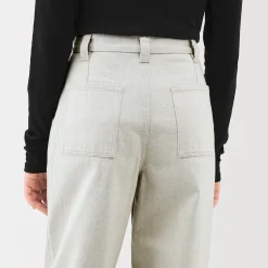 Pantalons, Jupes Et Shorts^Muji Jean en coton recyclé pour femme Blanc Cassé