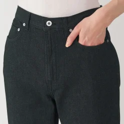 Pantalons Et Shorts^Muji Jeans à Jambe Droite en Mélange de Kapok pour Homme ‐ Noir