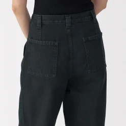 Pantalons, Jupes Et Shorts^Muji Jeans en washi et denim pour femme Gris Foncé