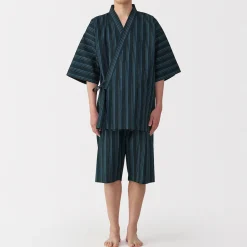 Pyjamas Et Vêtements D'Intérieur|Pyjamas Et Vêtements D'Intérieur^Muji Jinbei en coton Shijira unisexe