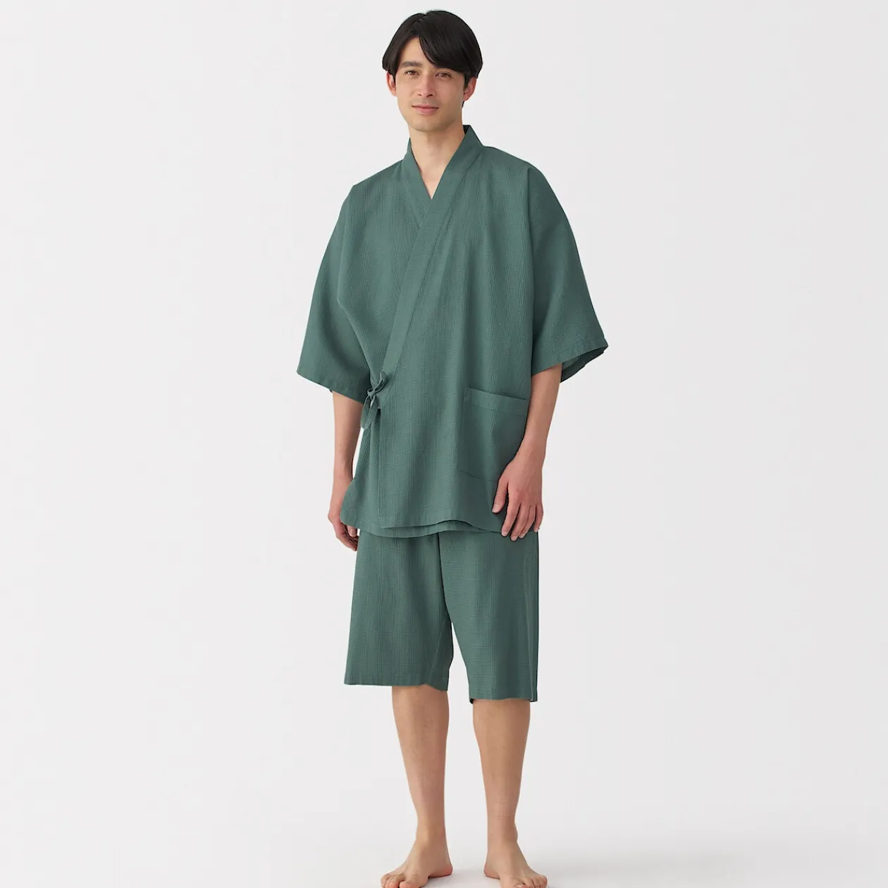Pyjamas Et Vêtements D'Intérieur|Pyjamas Et Vêtements D'Intérieur^Muji Jinbei en lyocell gaufré unisexe