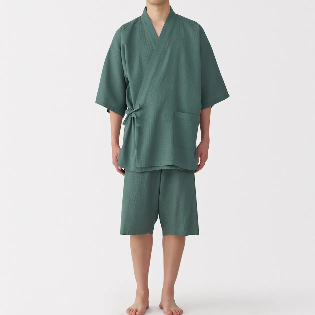 Pyjamas Et Vêtements D'Intérieur|Pyjamas Et Vêtements D'Intérieur^Muji Jinbei en lyocell gaufré unisexe