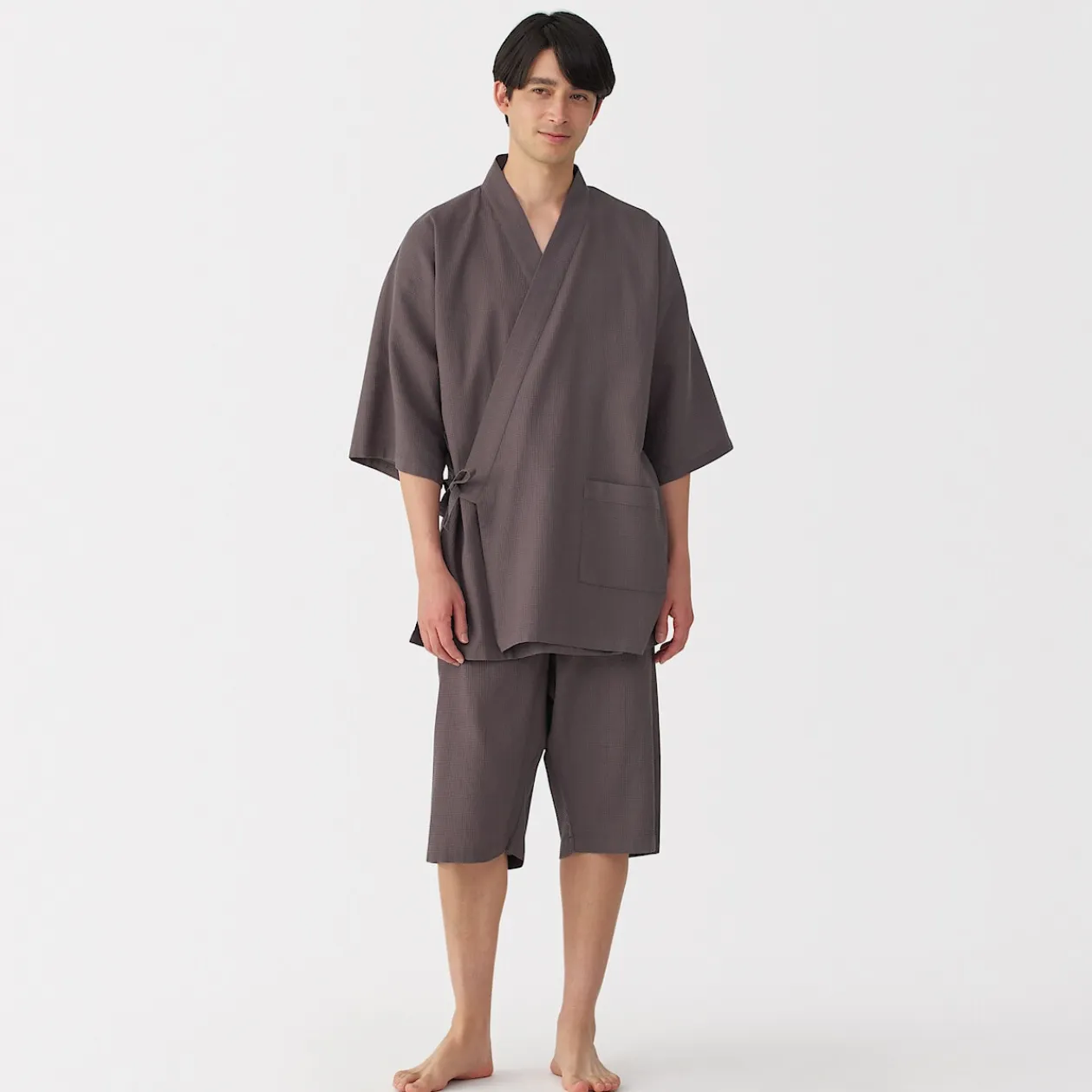 Pyjamas Et Vêtements D'Intérieur|Pyjamas Et Vêtements D'Intérieur^Muji Jinbei en lyocell gaufré unisexe