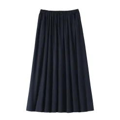 Pantalons, Jupes Et Shorts^Muji Jupe midaxi froncée en jersey de mélange de Lyocell pour femme