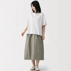 Pantalons, Jupes Et Shorts^Muji Jupe midi à la coupe confortable en coton délavé pour femme
